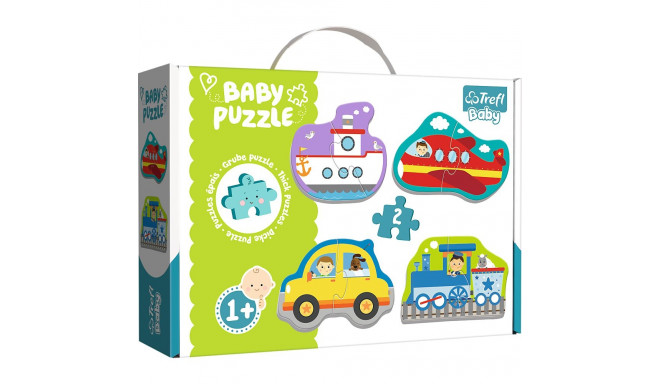 Puzzle - Baby Classic - transpordivahendid - lennuk laev auto rong - Trefl 36075