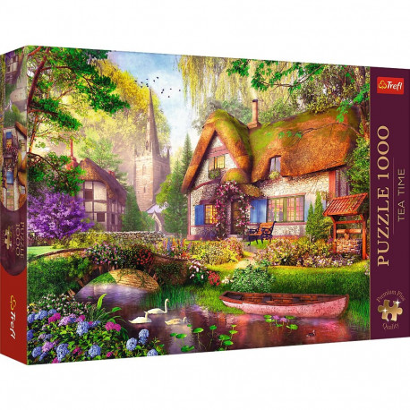 Puzzle - 1000 Premium Plus - tee aeg: võluv metsamaja - Trefl 10804