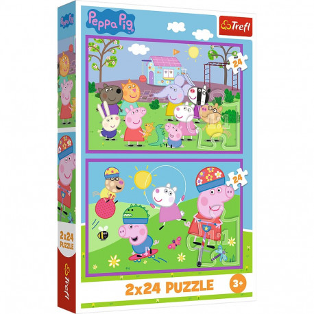 Puzzle - 2x24 - Peppa na placu zabaw - Peppa Pig 34435