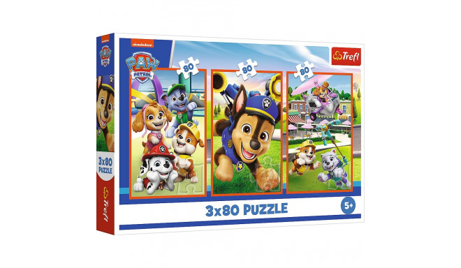 Puzzle - 3x80 - Psia zgraja - Psi Patrol - Trefl 34886
