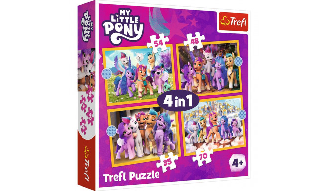 Puzzle - 4w1 - Poznaj kucyki Pony My Little Pony Trefl 34624