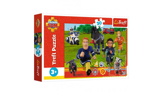 Puzzle - 30 - valmis aitama - tuletõrjuja Sam - Trefl 18297