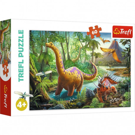 Puzzle - 60 - dinosauruste rännak - Trefl 17319