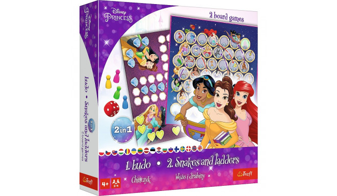 Gra 2w1 Chińczyk / Węże i drabiny - Princess Disney Princess Trefl 02418