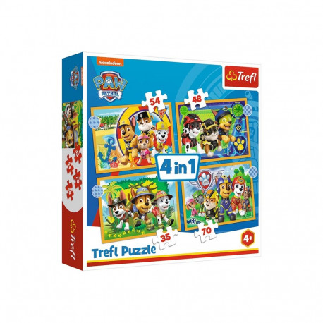 Puzzle 4-ühes (12, 15, 20, 24) suvine Paw Patrol Trefl 34395