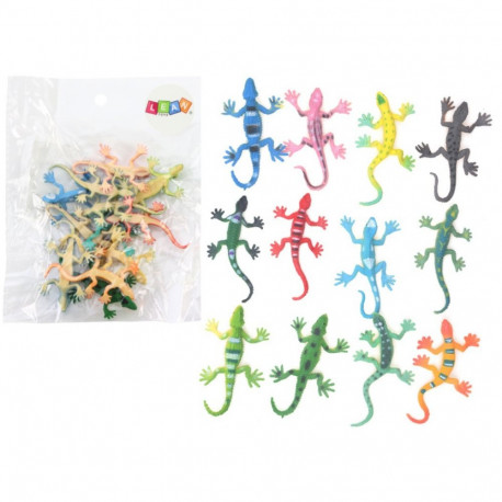 Zestaw Figurek Jaszczurki Gady Kolorowe 12 Sztuk