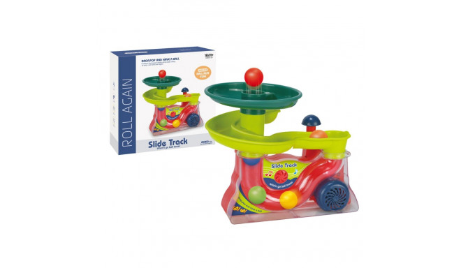 värviline helidega kuulide ja pallide liumägi