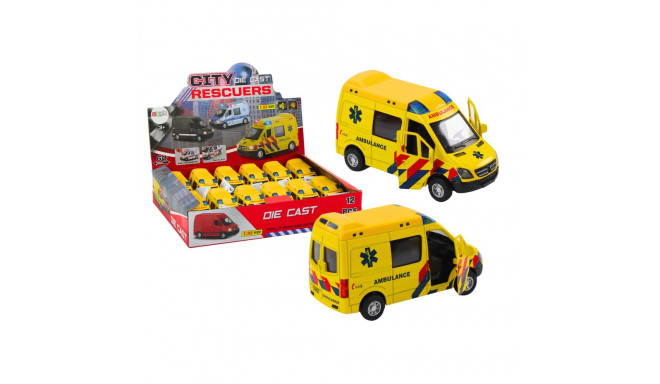 Ambulans Karetka 1:32 Otwierane Drzwi Światła Dźwięki Napęd Żółt