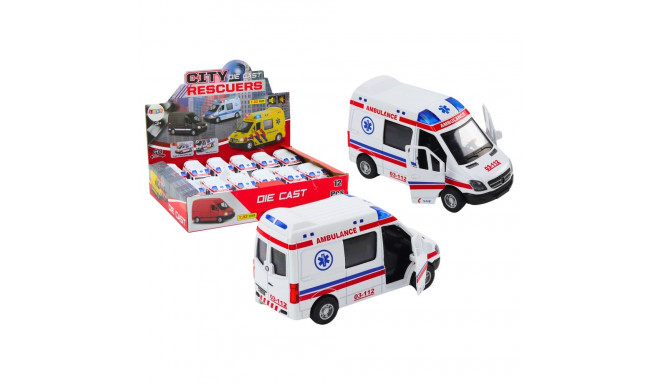 ambulans Karetka 1:32 avanevad uksed tuled helid vedu valge