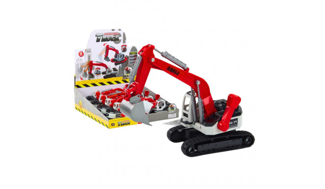 roomikekskavaator valge-punane metallist kopp