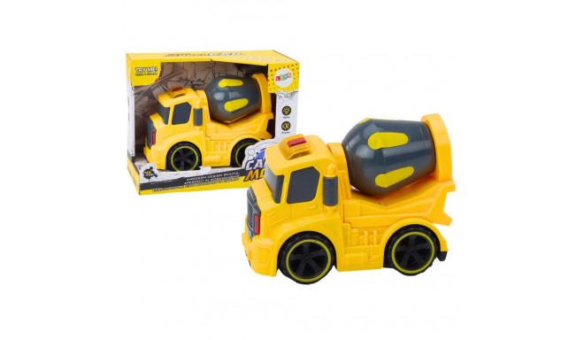 Autko Betoniarka Obracana Napęd Światła Dźwięki Żółta