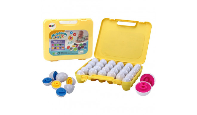 õppepusle munad kohvris numbrite ja värvide õppimiseks