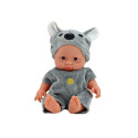 Mała Lalka Bobas Siwe Ubranko Czapeczka Koala