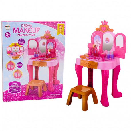 laste tualettlaud liikumisanduriga aksessuaaridega roosa