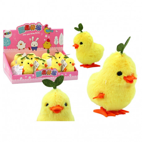 Kurczak Żółty Nakręcany Skacząca Kurka Z Listkiem