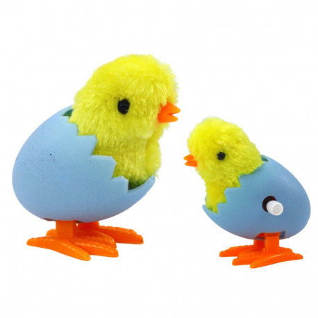 Skaczący Kurczak W Skorupce Jajka Nakręcany Pluszowy Żółty