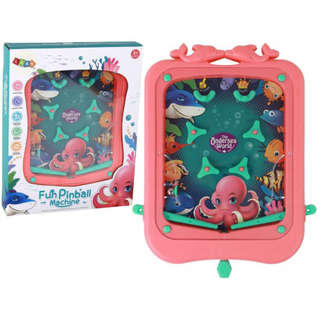 Gra Zręcznościowa Mini Pinball Gra z Kulką Różowa
