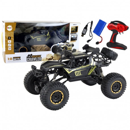 Duże Auto Zdalnie Sterowane W Skali 1:8 Sterowanie 2.4G Czarne