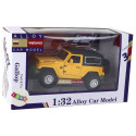 Auto Terenowe Napęd Frykcyjny Na Baterie Metalowy Żółty 1:32