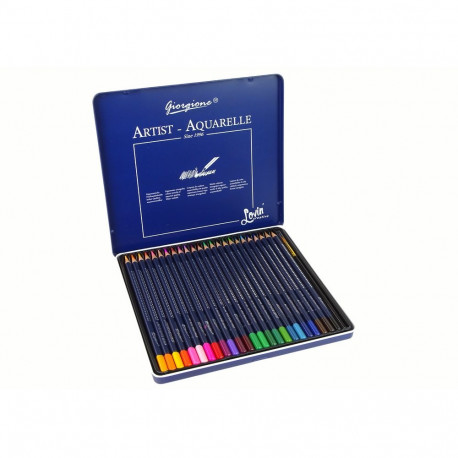 Zestaw 24 akvarellpliiatsit metallkarbis