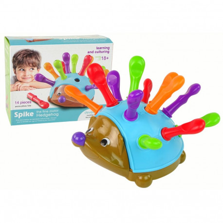 Jeżyk Układanka Niebieski Kolorowe Kolce