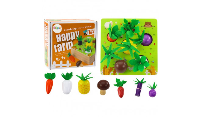 Gra Memory Owoce i Warzywa Drewniana