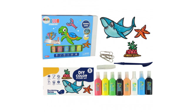 Naklejki Na Okno Meble Zwierzęta Morskie Żółw DIY 8 Kolorów Brokat