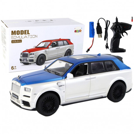 Auto R/C 1:20 valge-sinine kaugjuhitav