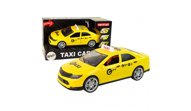 Auto Taxi Pojazd 1:14 Światła Dźwięki Żółte