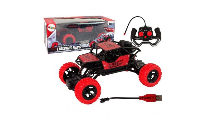 puldivarrega maastikuauto R/C 1:18 punane