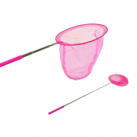 skladatav teleskoopvõrk liblikatele ja putukatele 85 cm roosa