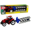 Czerwony Traktor z Pługiem Farma
