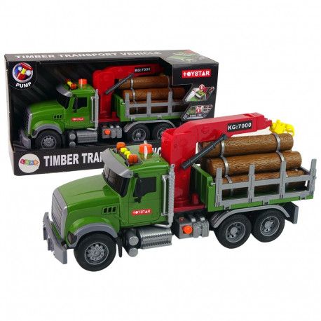 Ciężarówka Auto Dźwig Transport Bale Drewna Dźwięk