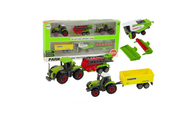 Zestaw Maszyn Rolniczych Pojazdów Farmerskich 6 sztuk Traktor