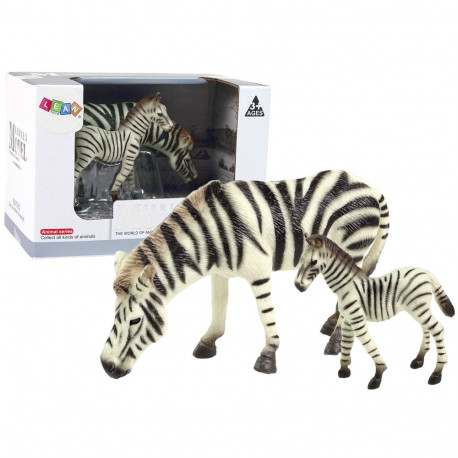 Zestaw 2 Figurek Zebra z Młodym Zebry Figurka Zwierzęta