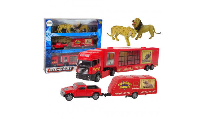 cyrkowa veok loomade transportimiseks haagis pickup lõvi tiiger