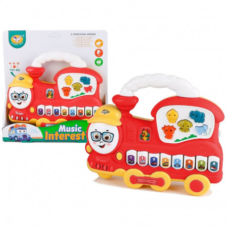 interaktiivne klaver vedur loomade helid sõidukite helid meloodiad punane