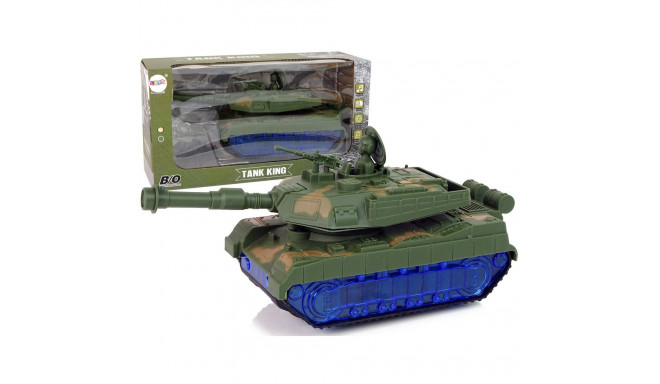 moro patareidega sõjaväetank siniste tulede ja heliga