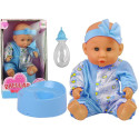 Lalka Bobas Niebieska Nocnik Siusia Pije Kokardka 24 cm