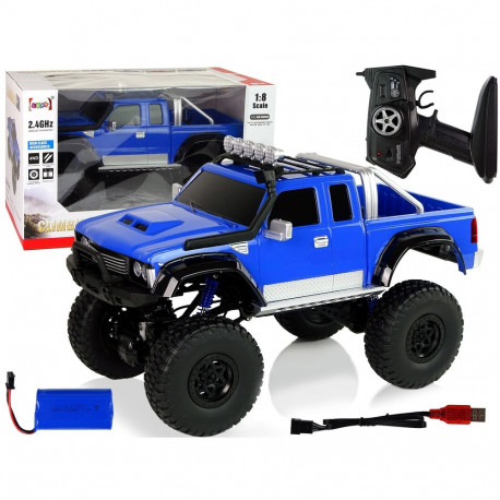 Raadiojuhitav maastikuauto 2.4G 1:8 4x4, sinine