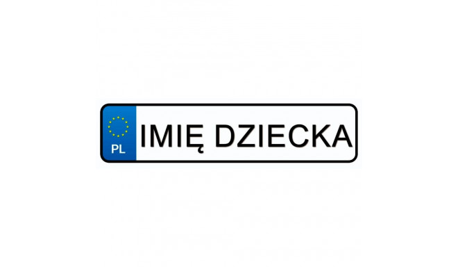 Tablice Rejestracyjne Naklejka Imię Twojego Dziecka