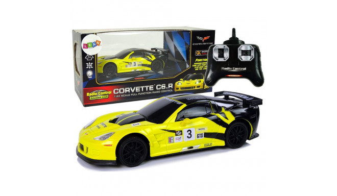 auto sportlik R/C 1:24 Corvette kollane C6.R 2.4 G tuled