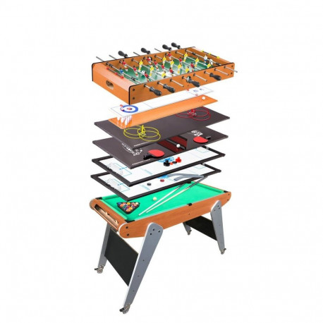 liikuv mängulaud 8-ühes jalgpallilaud piljard keegel hoki lauatennis curling