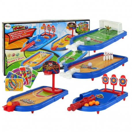 komplekt osavusmänge 4in1 korvpall jalgpall märklaud keegel viskeseade