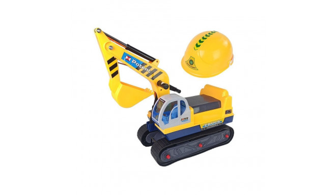 Duża Koparka Jeździk Koparka Budowa Kask Żółty