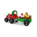 Traktor z Przyczepką, Zwierzętami Dla Niemowląt na Baterie Światła Dźwięk