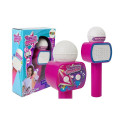 Mikrofon Dziecięcy Bezprzewodowy Karaoke Głośnik Bluetooth Różowy