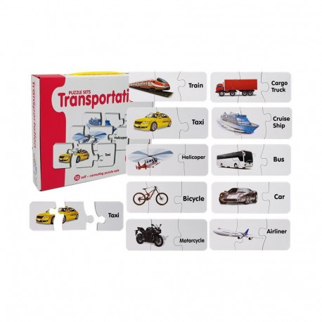 Puzzle Edukacyjne Układanka Transport 10 Połączeń
