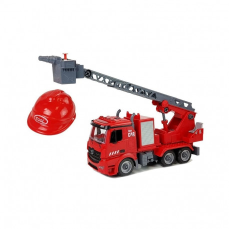 Zestaw DIY Wóz Strażacki 2w1 Wymienne Podnośniki Śrubokręt Dźwięk Efekty Świetlne Kask