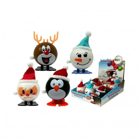 komplekt üleskeeratavaid jõulumänguasju 12 tk pingviin põhjapõder lumememm jõuluvana